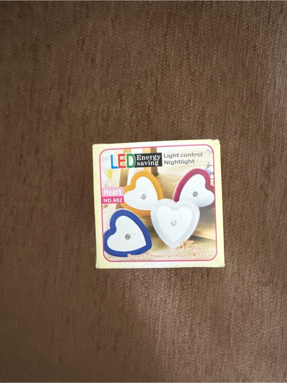 Unbranded LED Heart Nightlight - White with Blue, Yellow & Pink Accents